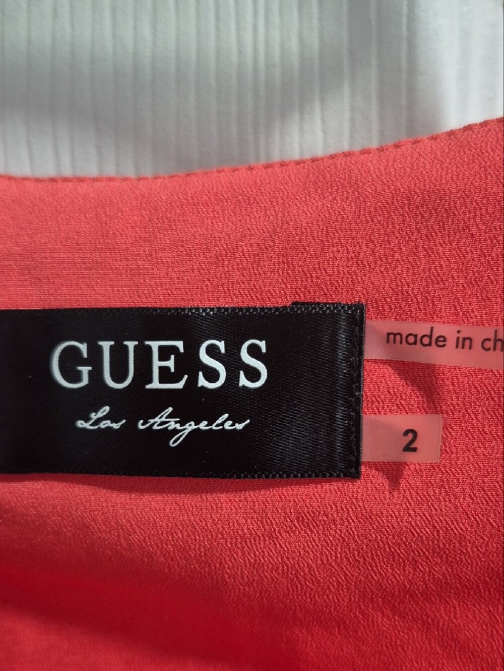 GUESS Coral-Red Studded Shoulder Belted Mini Dress - Picture 2 of 5